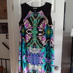 Sleeveless shift floral dress